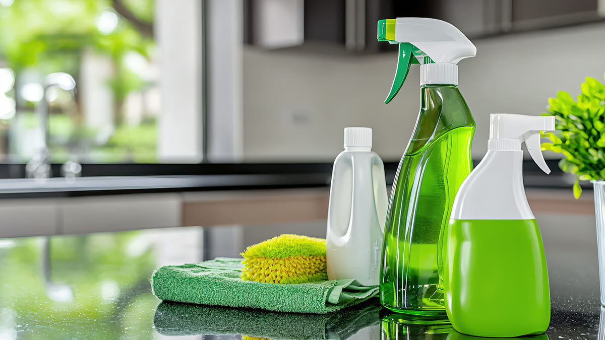 Avengers Cleaning Services team using environmentally safe, EPA-approved cleaning products for a healthier home.
