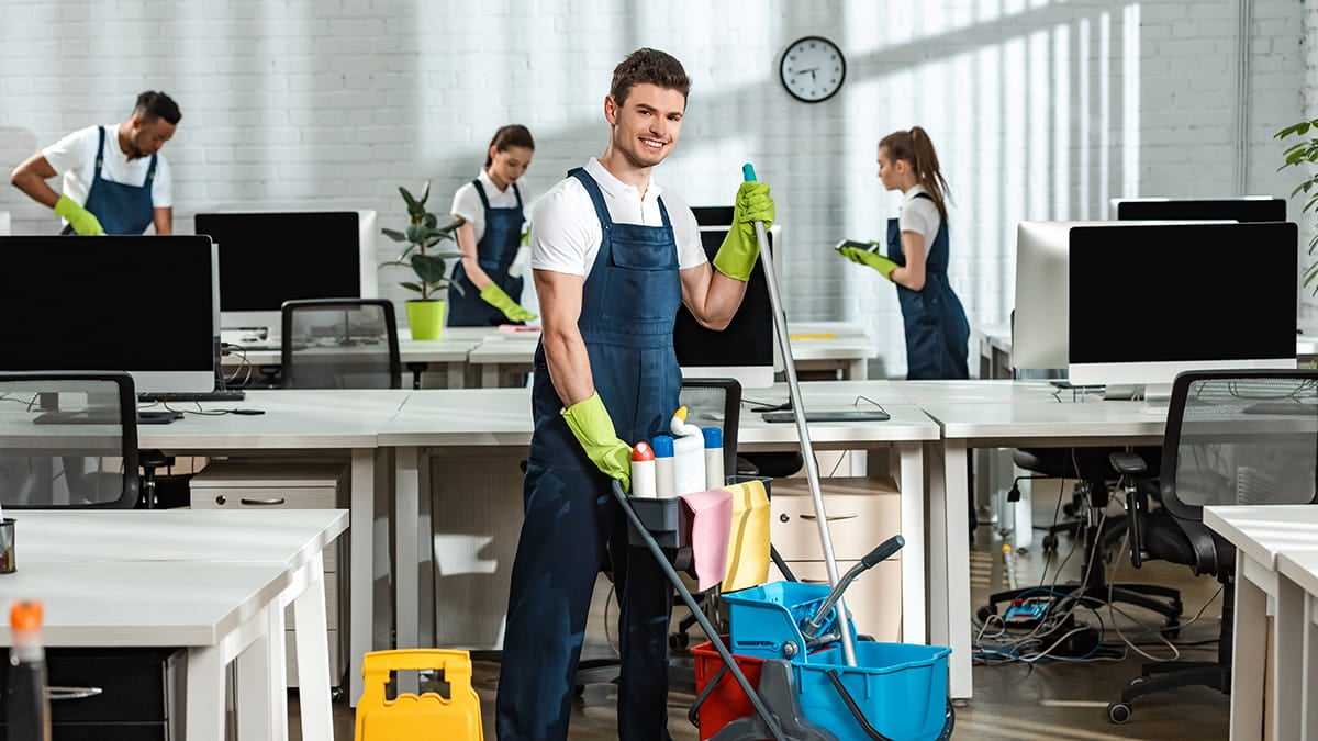 Avengers Cleaning Services team providing top-quality commercial cleaning in Glen Rock, NJ, for offices, medical facilities, and retail spaces.