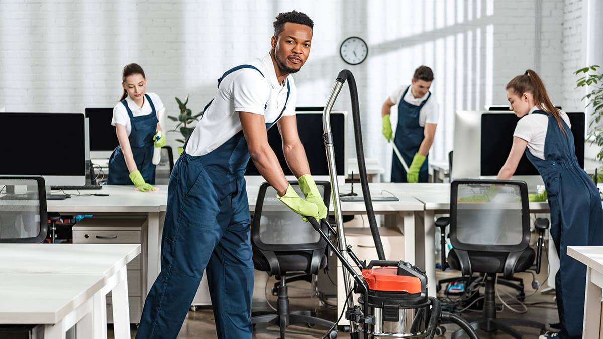 Avengers Cleaning Services team providing top-quality commercial cleaning in Hoboken, NJ, for offices, medical facilities, and retail spaces.