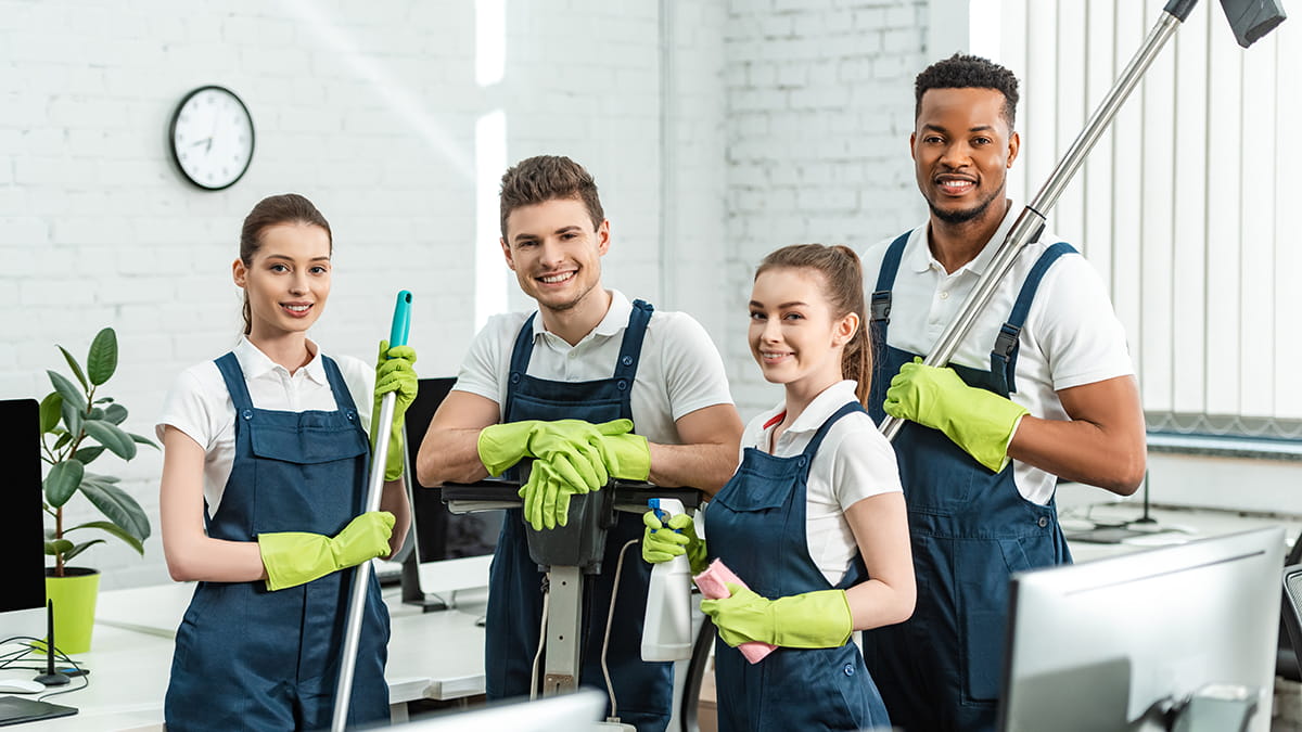 Avengers Cleaning Services team providing top-quality commercial cleaning in Wyckoff, NJ, for offices, medical facilities, and retail spaces.